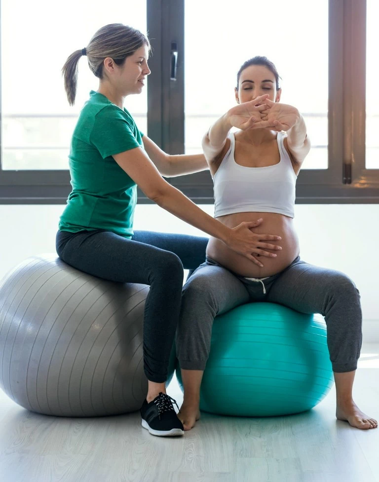 Ćwiczenia z piłkami ciążowymi